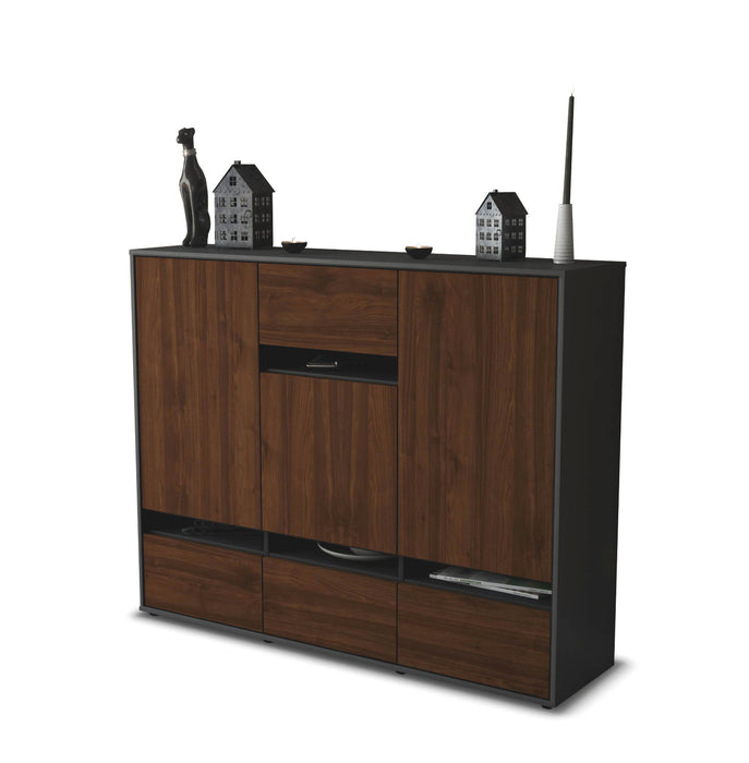 Highboard Mona, Walnuss Seite (136x108x35cm) - Dekati GmbH