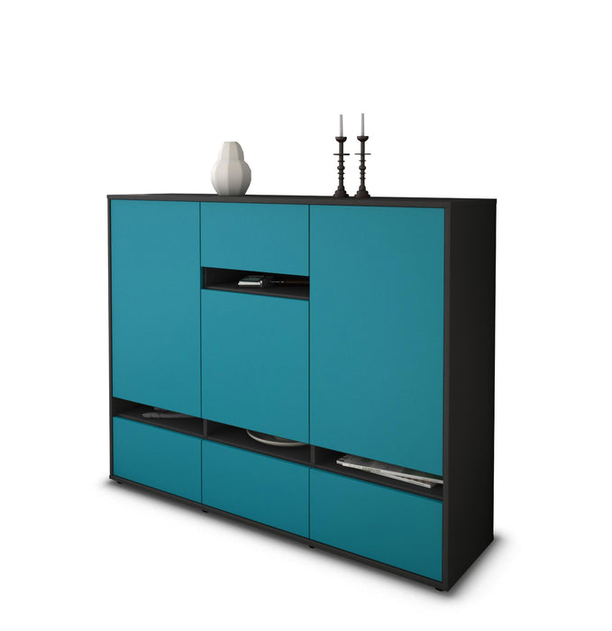 Highboard Mona, Türkis Seite (136x108x35cm) - Dekati GmbH