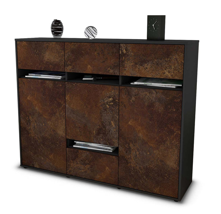 Highboard Monia, Rost Seite (136x108x35cm) - Dekati GmbH