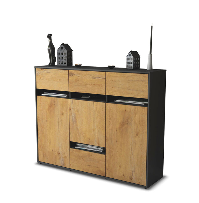 Highboard Monia, Eiche Seite (136x108x35cm) - Dekati GmbH