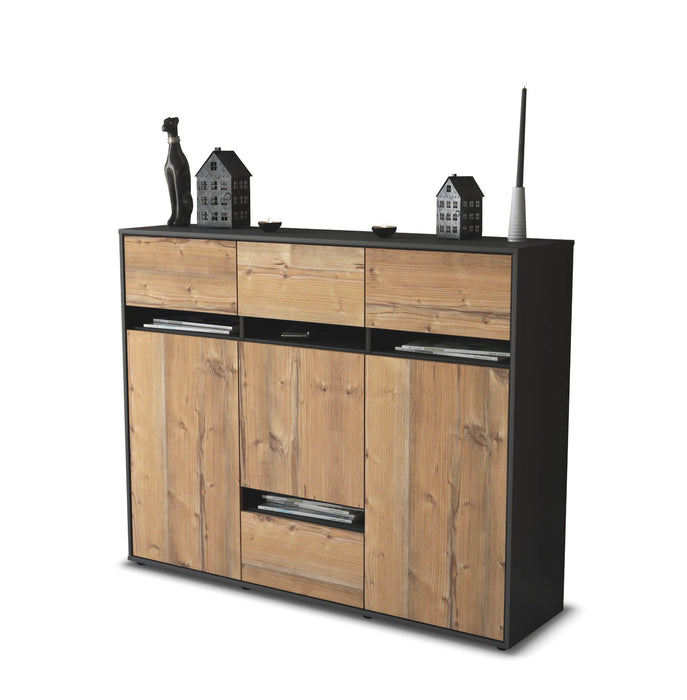 Highboard Monia, Pinie Seite (136x108x35cm) - Dekati GmbH