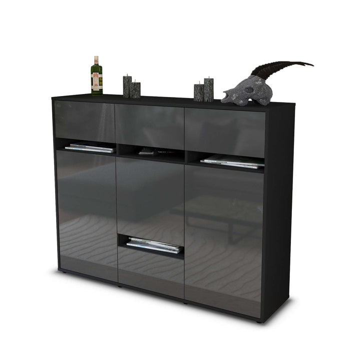 Highboard Monia, Grau Seite (136x108x35cm) - Dekati GmbH