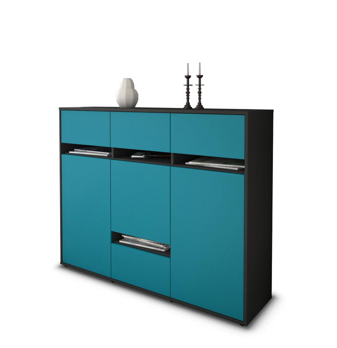 Highboard Monia, Türkis Seite (136x108x35cm) - Dekati GmbH