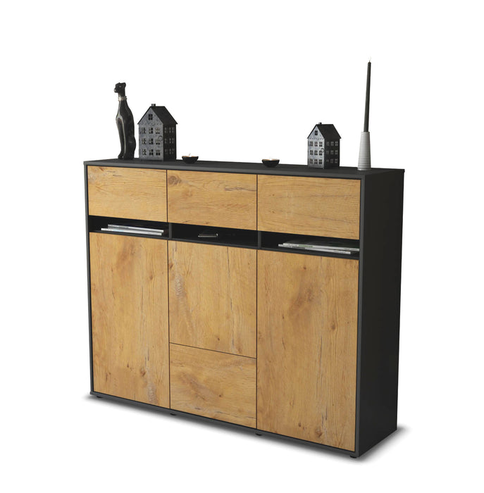 Highboard Monja, Eiche Seite (136x108x35cm) - Dekati GmbH