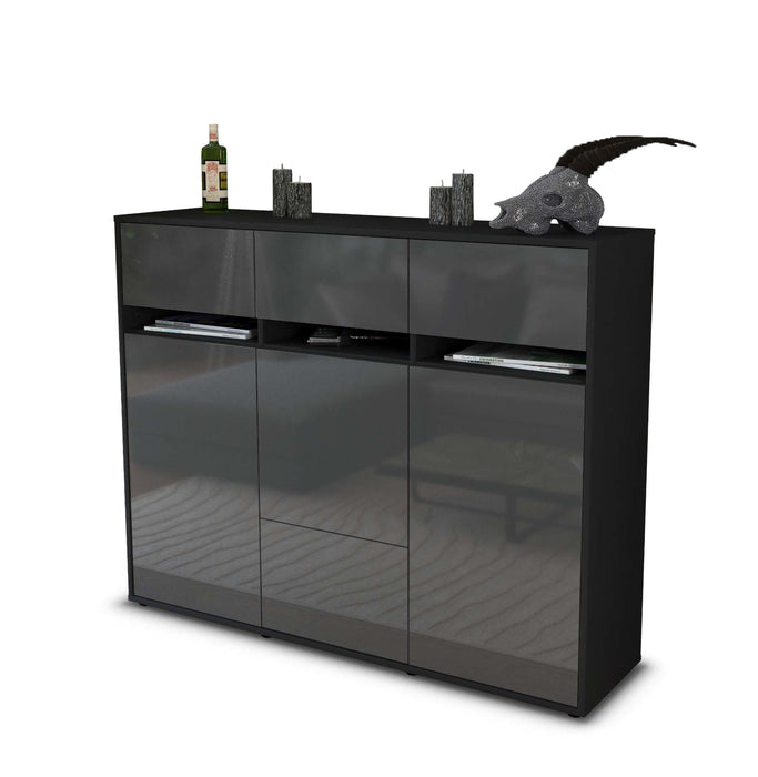 Highboard Monja, Grau Seite (136x108x35cm) - Dekati GmbH