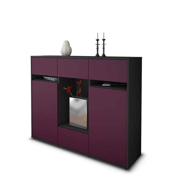 Highboard Nadia, Lila Seite (136x108x35cm) - Dekati GmbH