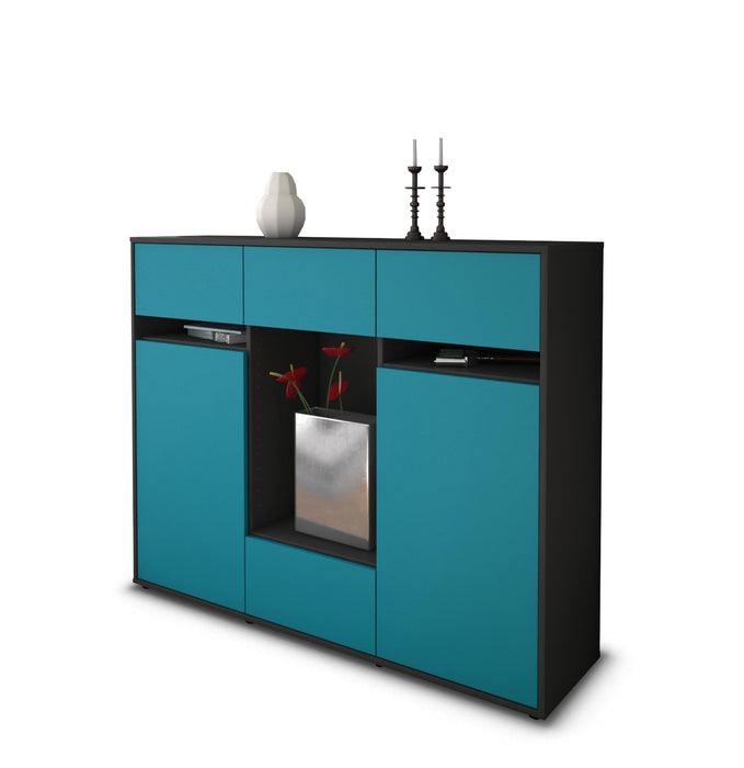 Highboard Nadia, Türkis Seite (136x108x35cm) - Dekati GmbH