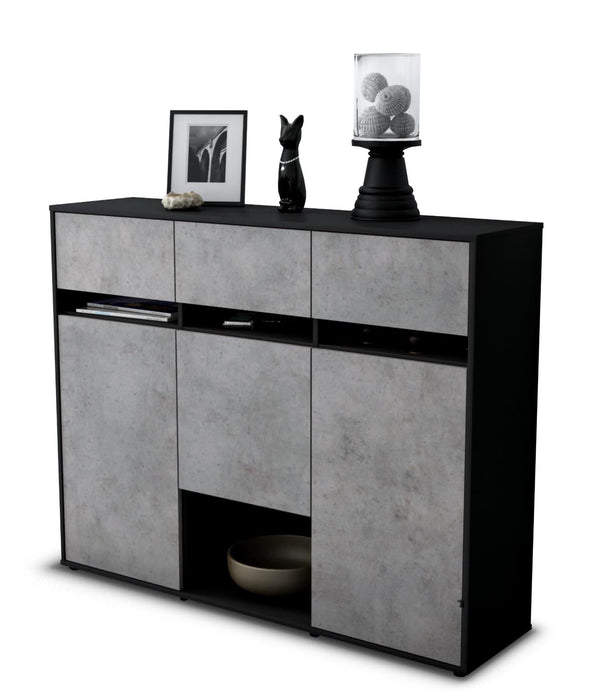 Highboard Natalie, Beton Seite (136x108x35cm) - Dekati GmbH