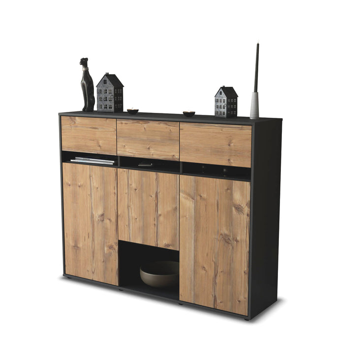 Highboard Natalie, Pinie Seite (136x108x35cm) - Dekati GmbH