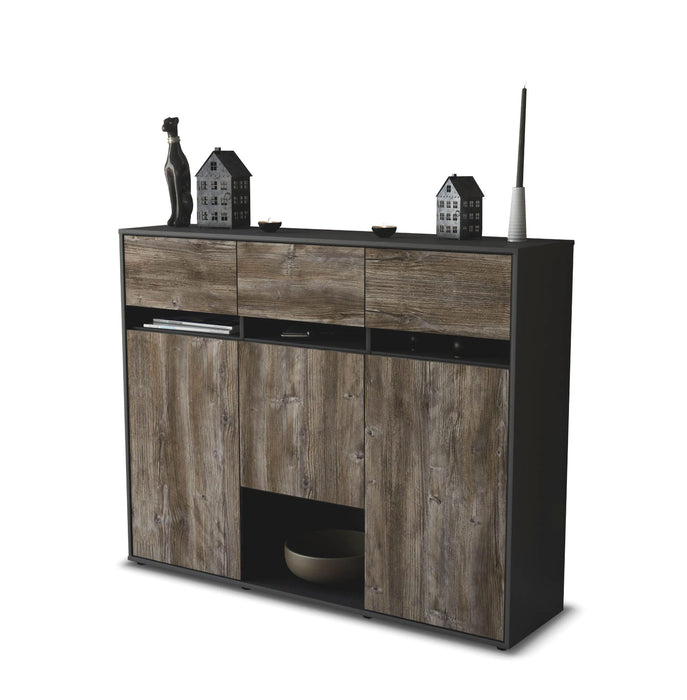 Highboard Natalie, Treibholz Seite (136x108x35cm) - Dekati GmbH