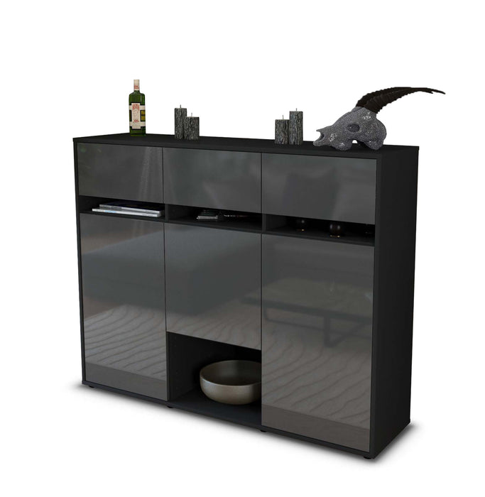 Highboard Natalie, Grau Seite (136x108x35cm) - Dekati GmbH