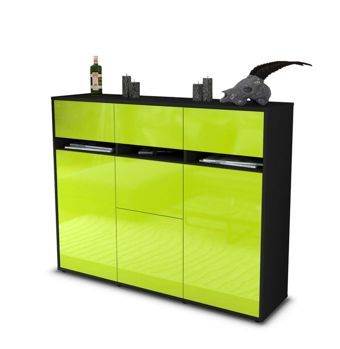 Highboard Neda, Grün Seite (136x108x35cm) - Dekati GmbH