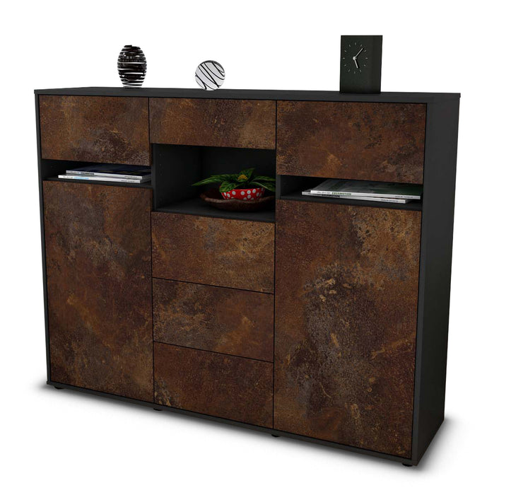 Highboard Nella, Rost Seite (136x108x35cm) - Dekati GmbH