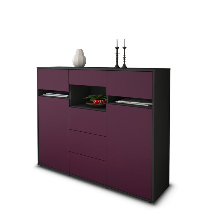 Highboard Nella, Lila Seite (136x108x35cm) - Dekati GmbH