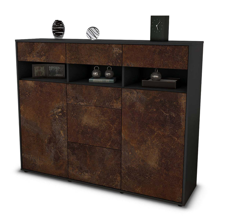 Highboard Ylenia, Rost Seite (136x108x35cm) - Dekati GmbH