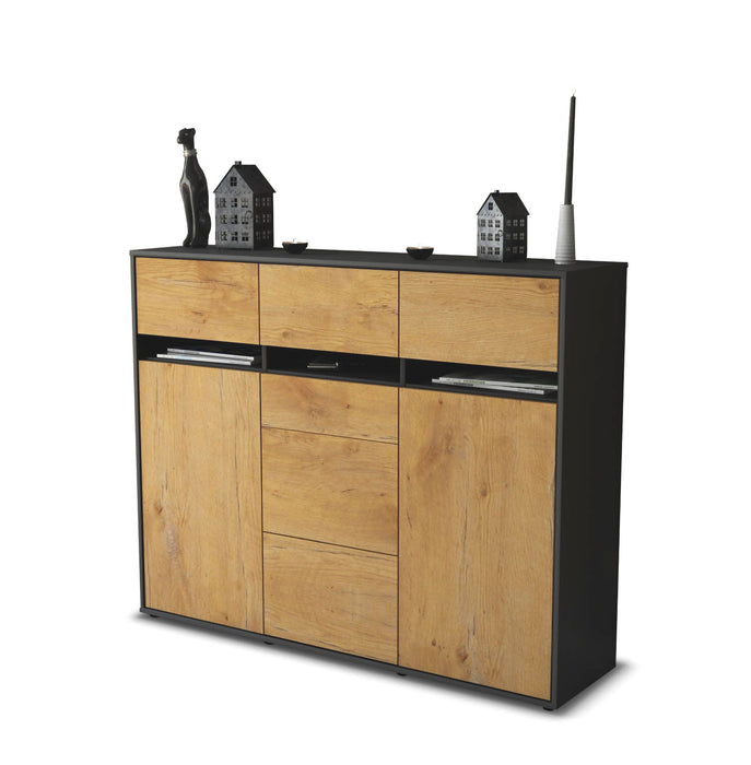 Highboard Nica, Eiche Seite (136x108x35cm) - Dekati GmbH