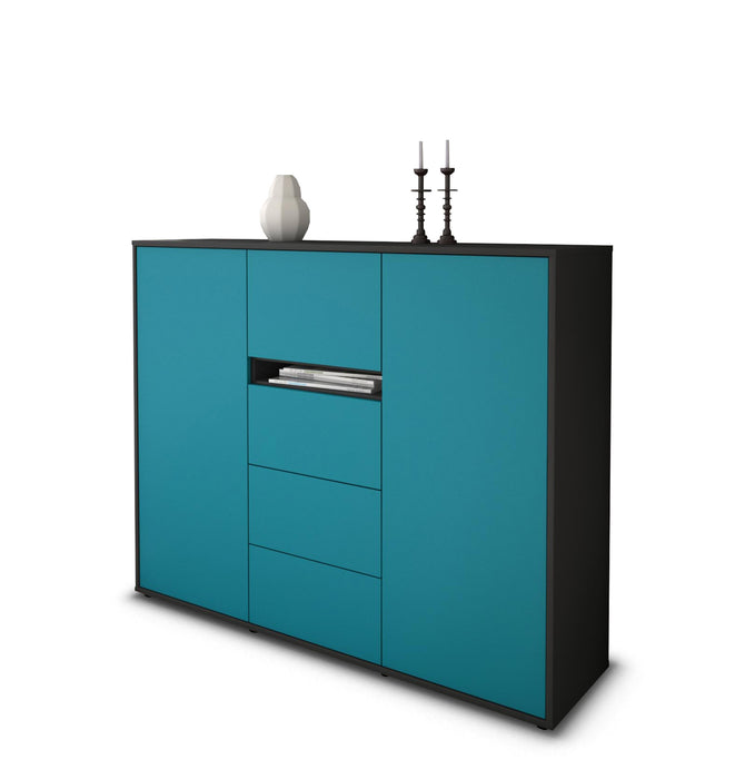 Highboard Nikola, Türkis Seite (136x108x35cm) - Dekati GmbH