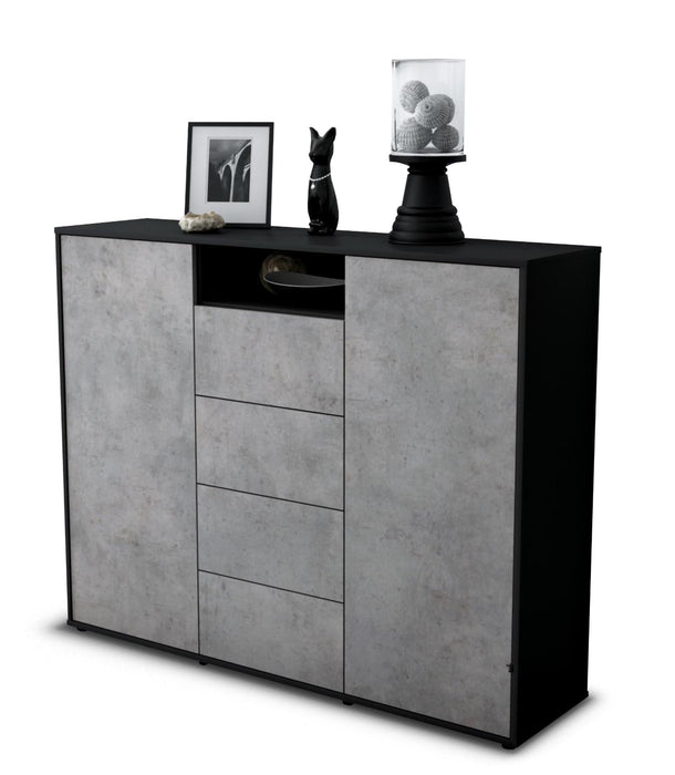 Highboard Nives, Beton Seite (136x108x35cm) - Dekati GmbH