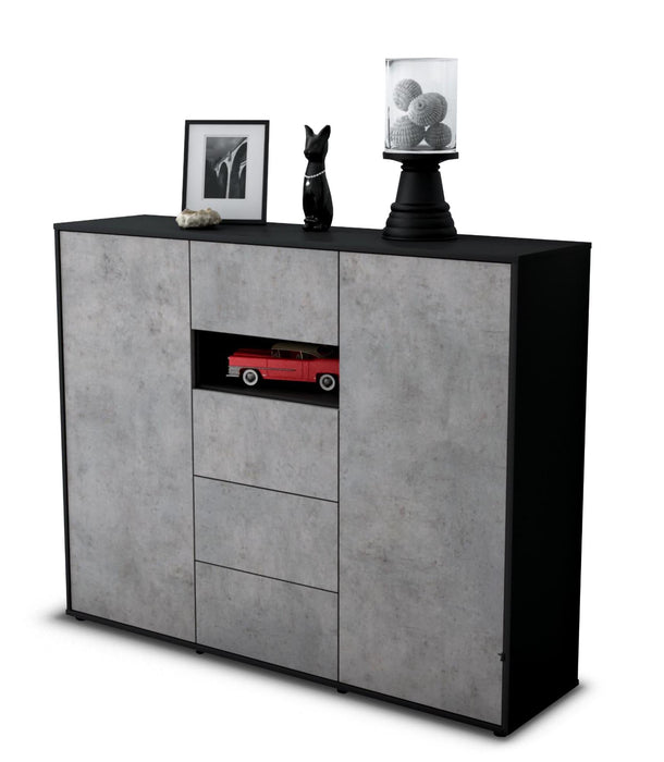 Highboard Noe, Beton Seite (136x108x35cm) - Dekati GmbH