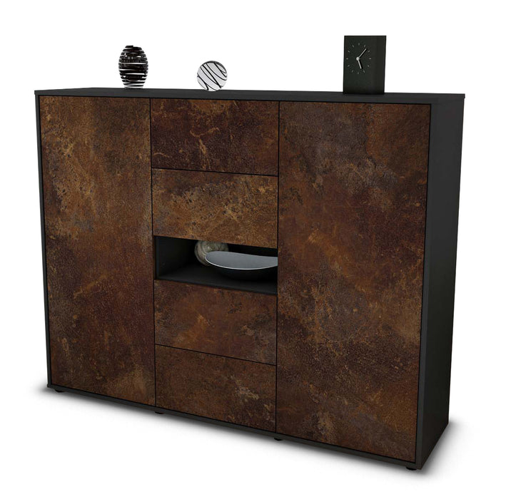 Highboard Noelia, Rost Seite (136x108x35cm) - Dekati GmbH