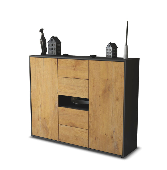 Highboard Noelia, Eiche Seite (136x108x35cm) - Dekati GmbH