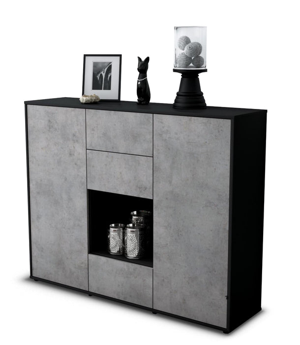 Highboard Nora, Beton Seite (136x108x35cm) - Dekati GmbH