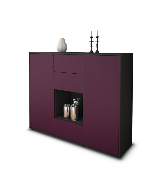 Highboard Nora, Lila Seite (136x108x35cm) - Dekati GmbH