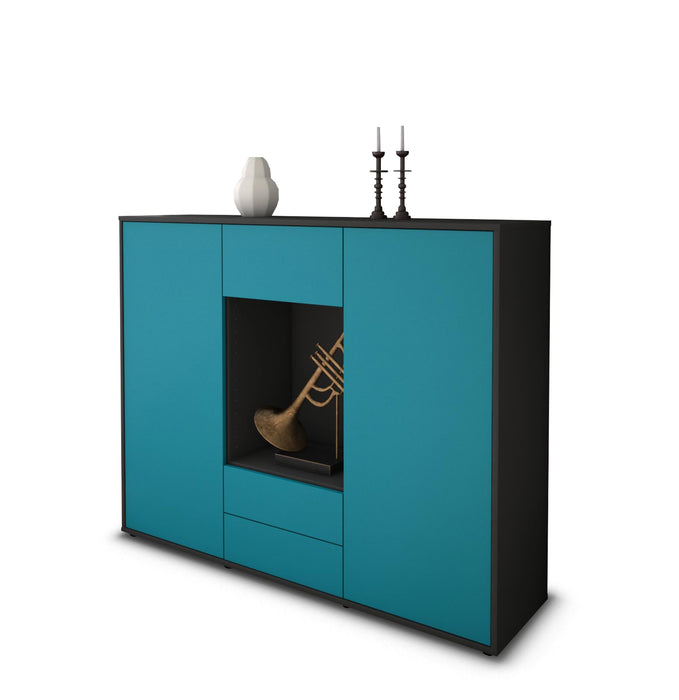 Highboard Norina, Türkis Seite (136x108x35cm) - Dekati GmbH