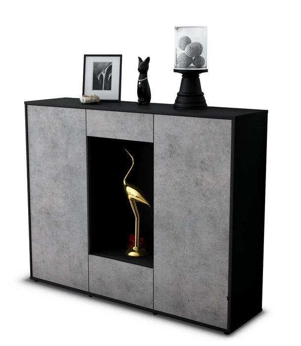 Highboard Nova, Beton Seite (136x108x35cm) - Dekati GmbH