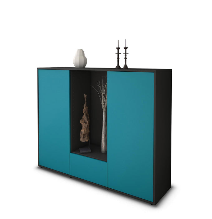 Highboard Nuccia, Türkis Seite (136x108x35cm) - Dekati GmbH