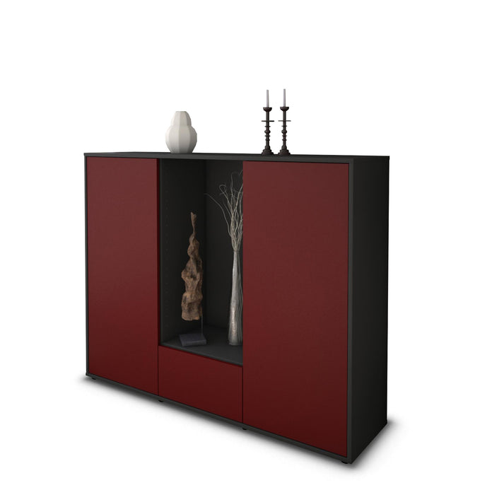 Highboard Nuccia, Bordeaux Seite (136x108x35cm) - Dekati GmbH