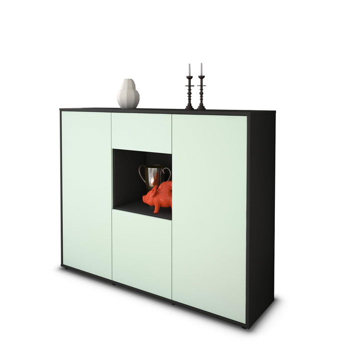 Highboard Nuria, Mint Seite (136x108x35cm) - Dekati GmbH