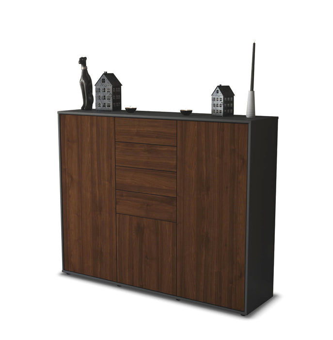 Highboard Patricia, Walnuss Seite (136x108x35cm) - Dekati GmbH