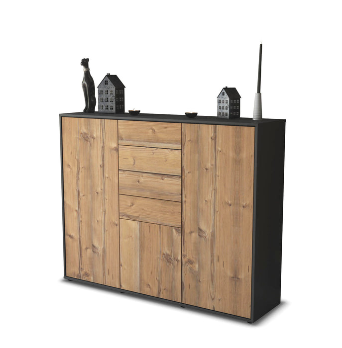 Highboard Patricia, Pinie Seite (136x108x35cm) - Dekati GmbH