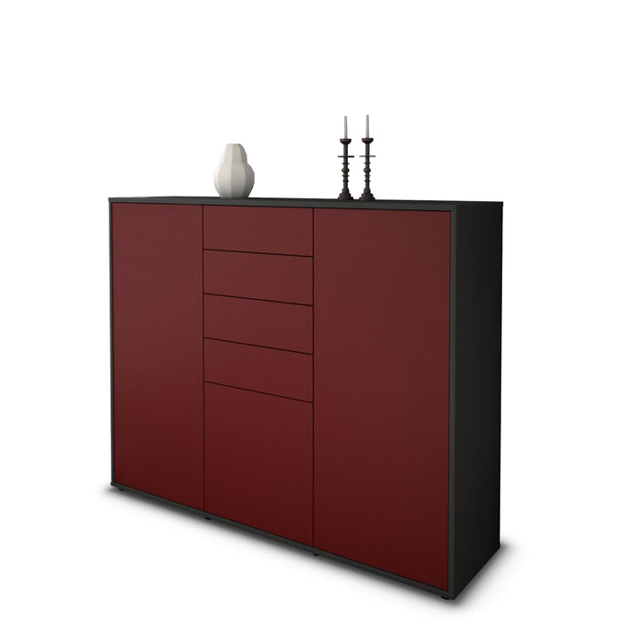 Highboard Patricia, Bordeaux Seite (136x108x35cm) - Dekati GmbH