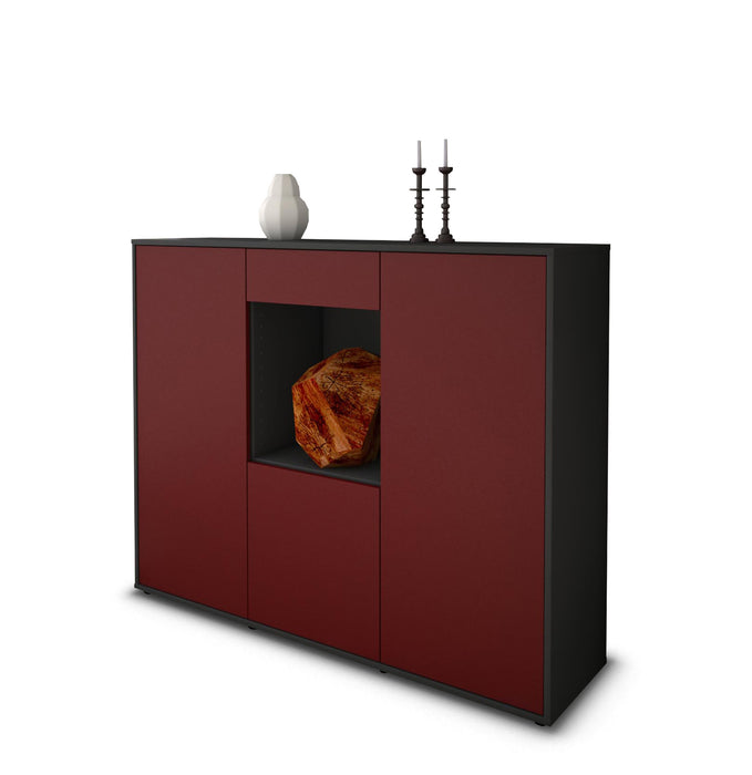 Highboard Peppina, Bordeaux Seite (136x108x35cm) - Dekati GmbH