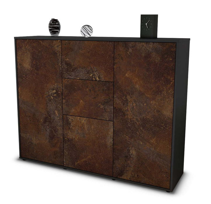 Highboard Polina, Rost Seite (136x108x35cm) - Dekati GmbH