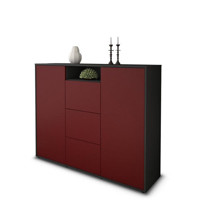 Highboard Quartilla, Bordeaux Seite (136x108x35cm) - Dekati GmbH