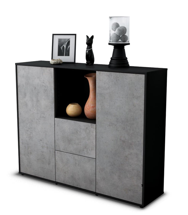 Highboard Rabea, Beton Seite (136x108x35cm) - Dekati GmbH