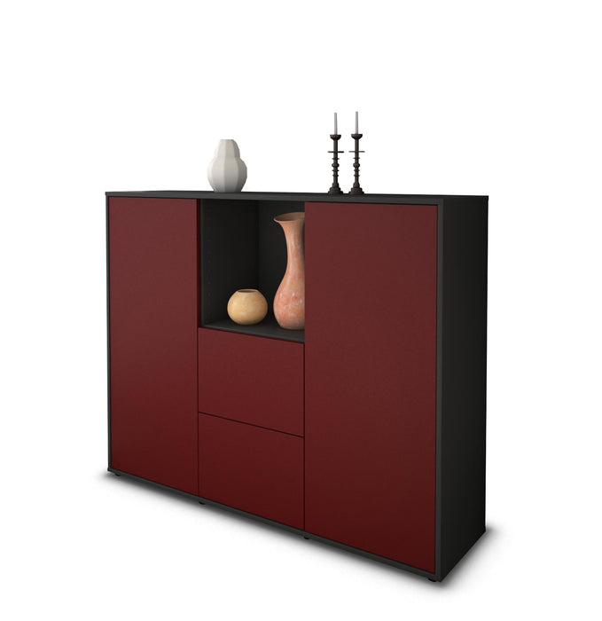 Highboard Rabea, Bordeaux Seite (136x108x35cm) - Dekati GmbH