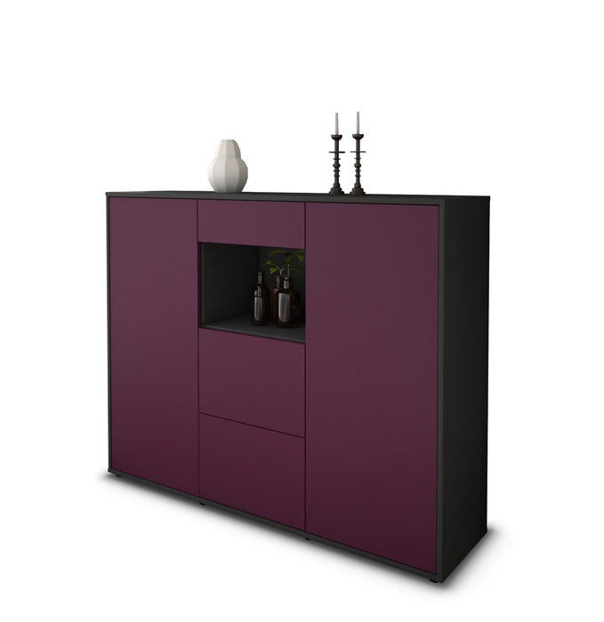 Highboard Rachelle, Lila Seite (136x108x35cm) - Dekati GmbH