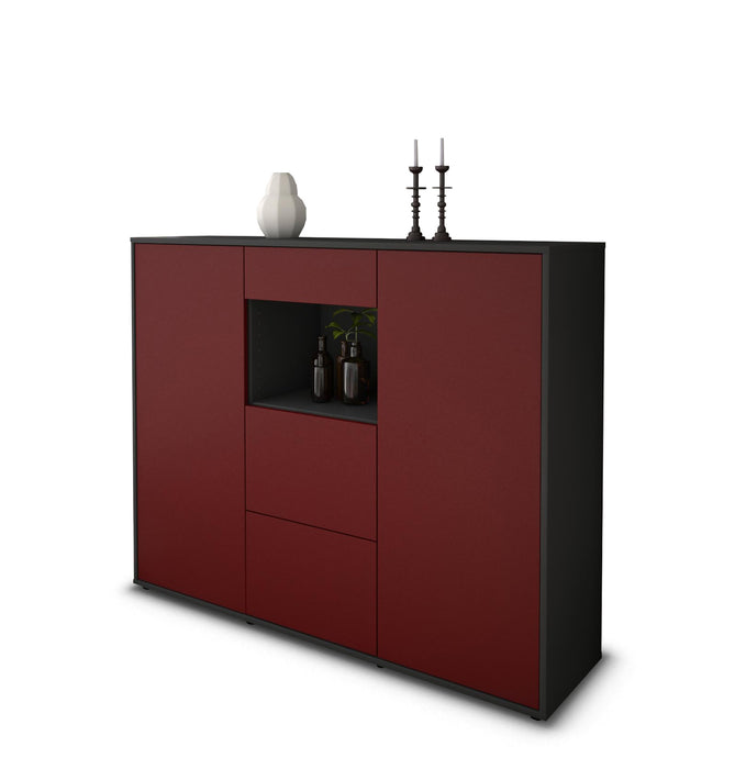 Highboard Rachelle, Bordeaux Seite (136x108x35cm) - Dekati GmbH