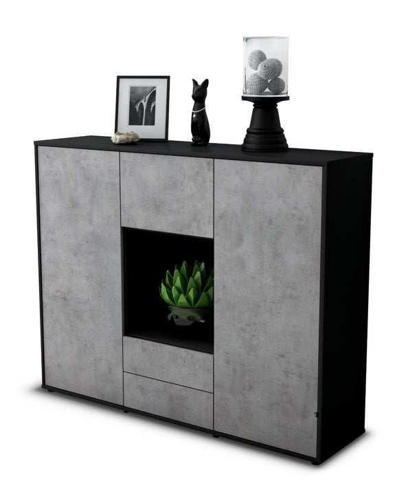 Highboard Rella, Beton Seite (136x108x35cm) - Dekati GmbH