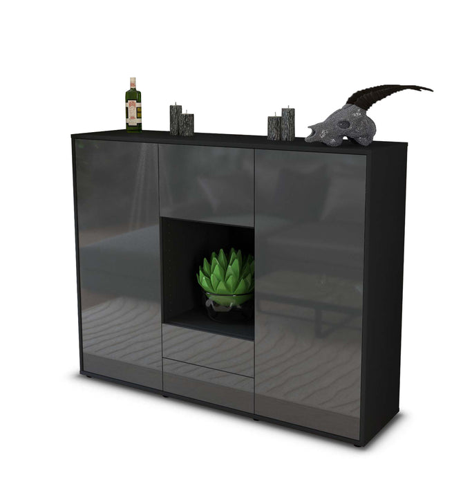 Highboard Rella, Grau Seite (136x108x35cm) - Dekati GmbH