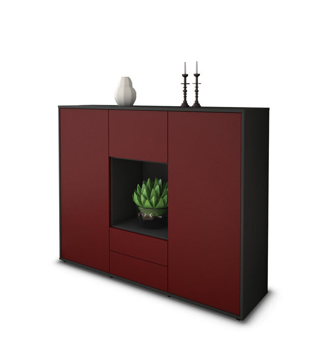 Highboard Rella, Bordeaux Seite (136x108x35cm) - Dekati GmbH