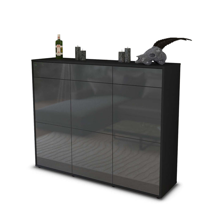 Highboard Santina, Grau Seite (136x108x35cm) - Dekati GmbH