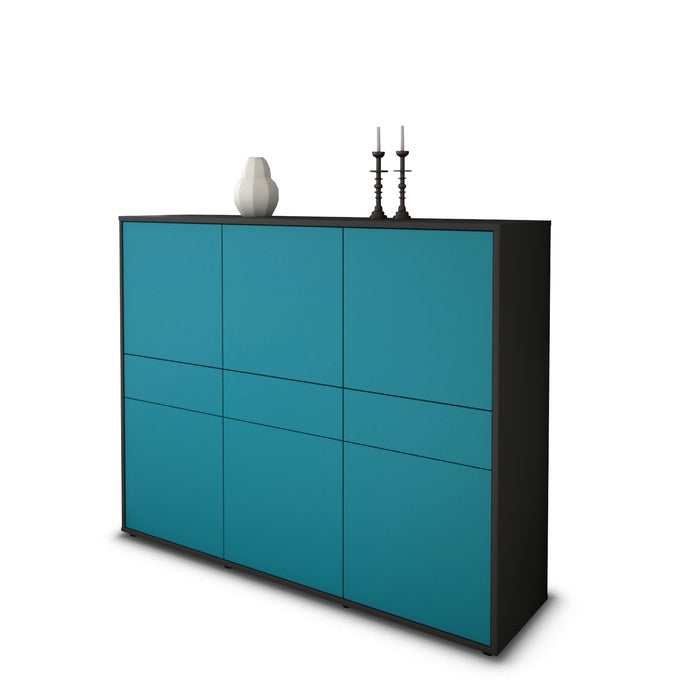 Highboard Saphira, Türkis Seite (136x108x35cm) - Dekati GmbH