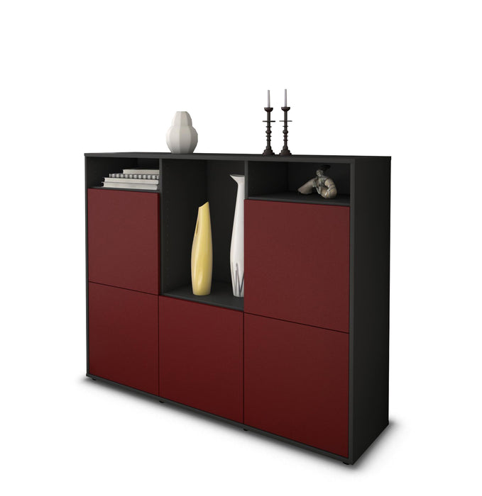 Highboard Sarina, Bordeaux Seite (136x108x35cm) - Dekati GmbH