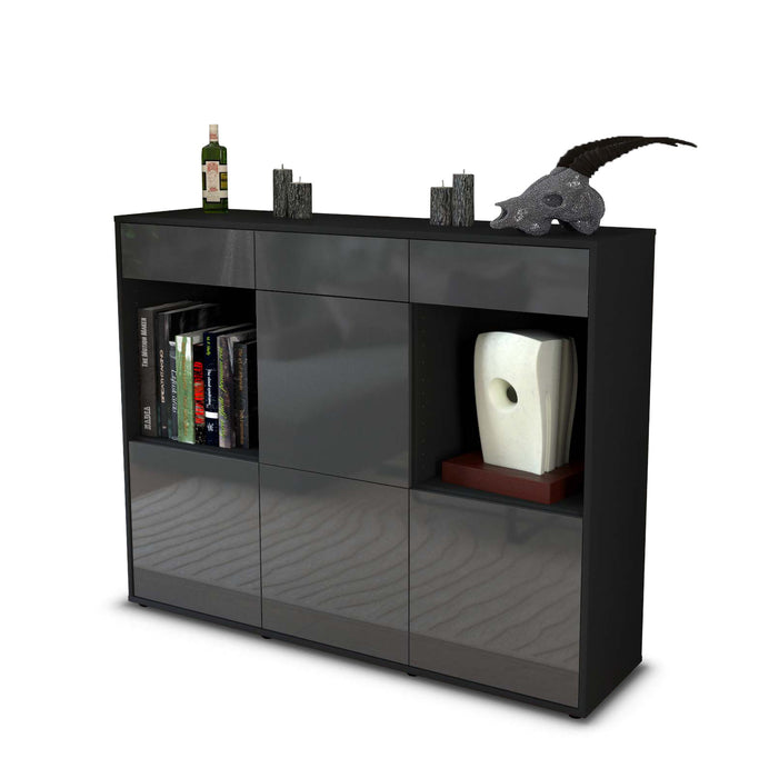 Highboard Selena, Grau Seite (136x108x35cm) - Dekati GmbH