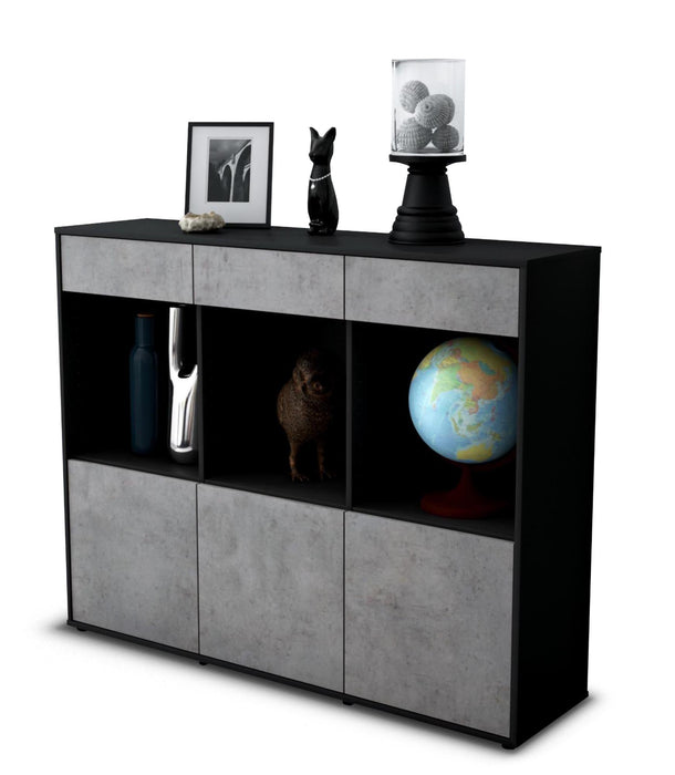 Highboard Selina, Beton Seite (136x108x35cm) - Dekati GmbH